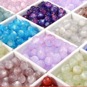 Simulated Cat's Eyes Stones,Glass Beads and Beautiful Charms-TikTok Live