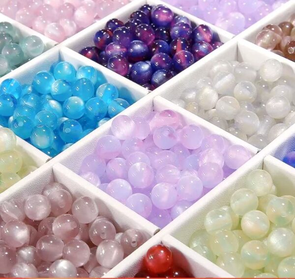 Simulated Cat's Eyes Stones,Glass Beads and Beautiful Charms-TikTok Live
