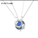 S925 Sterling Silver Cloud Dream Butterfly Whale Couple Necklace - Light Luxury Minimalist Romantic Collarbone Chain Jewelry for Valentine's Gift (Hypoallergenic).