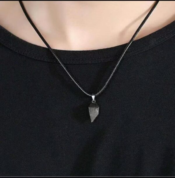 (Magnetic Attraction) S925 Sterling Silver Couple Necklaces Pair - Creative Magnetic Heart Pendant Matching Collarbone Chains for Couples