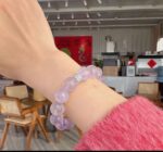 Natural Amethyst White Aze Bracelet with Top Bead – A Lucky Charm for Wealth and Good Fortune