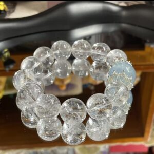 Clear Quartz ,Rutilated Quartz,Moonstone Bracelets(Metal Element)